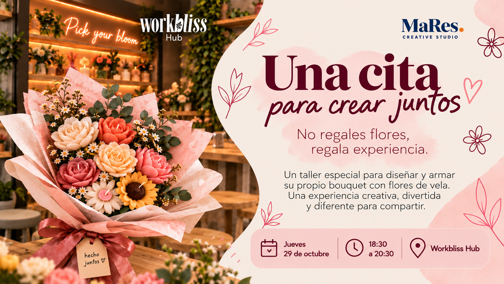 Taller de flores de vela